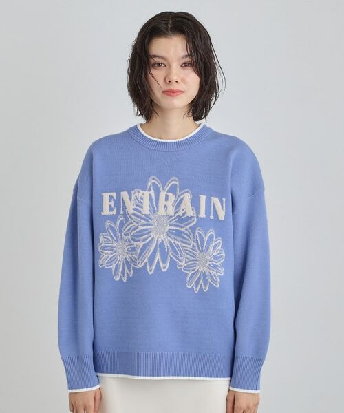 THE SHOP TK / ザ ショップ ティーケー ニット・セーター | 花柄ラメジャカードニット | 詳細13