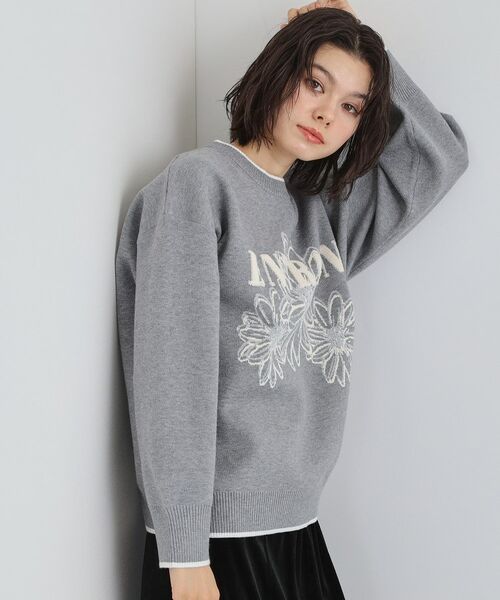 THE SHOP TK / ザ ショップ ティーケー ニット・セーター | 花柄ラメジャカードニット | 詳細2
