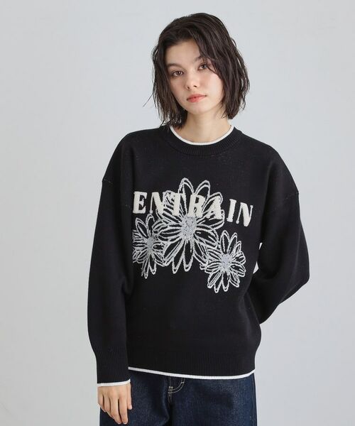 THE SHOP TK / ザ ショップ ティーケー ニット・セーター | 花柄ラメジャカードニット | 詳細5