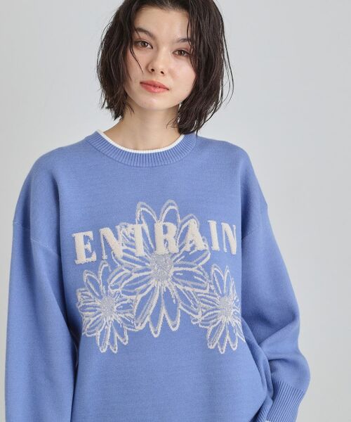 THE SHOP TK / ザ ショップ ティーケー ニット・セーター | 花柄ラメジャカードニット | 詳細9