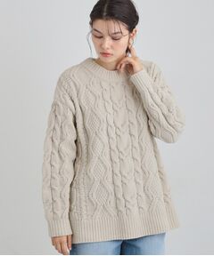 THE SHOP TK / ザ ショップ ティーケー ニット・セーター | 【洗える】冬のコーデを盛り上げる マットモール ケーブルニット