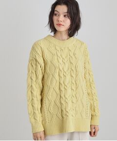 THE SHOP TK / ザ ショップ ティーケー ニット・セーター | 【洗える】冬のコーデを盛り上げる マットモール ケーブルニット