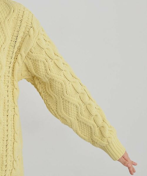 THE SHOP TK / ザ ショップ ティーケー ニット・セーター | 【洗える】冬のコーデを盛り上げる マットモール ケーブルニット | 詳細17