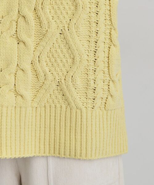 THE SHOP TK / ザ ショップ ティーケー ニット・セーター | 【洗える】冬のコーデを盛り上げる マットモール ケーブルニット | 詳細18