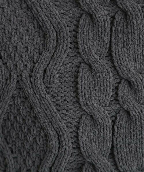 THE SHOP TK / ザ ショップ ティーケー ニット・セーター | 【洗える】冬のコーデを盛り上げる マットモール ケーブルニット | 詳細8