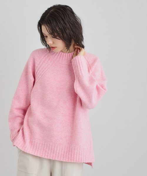 THE SHOP TK / ザ ショップ ティーケー ニット・セーター | ふんわり柔らかきれい色 ウール混ハイネックニット | 詳細13