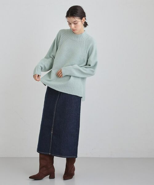 THE SHOP TK / ザ ショップ ティーケー ニット・セーター | ふんわり柔らかきれい色 ウール混ハイネックニット | 詳細7
