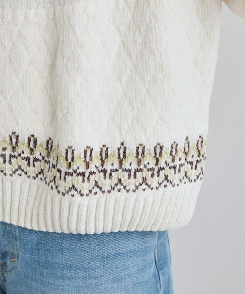 THE SHOP TK / ザ ショップ ティーケー ニット・セーター | 上品さと少しの遊び心を モール求心柄ニット | 詳細18