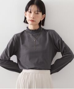 THE SHOP TK / ザ ショップ ティーケー カットソー | 【冬のレイヤードスタイルに/吸湿発熱】 シャーリングカットソー