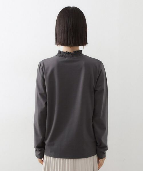 THE SHOP TK / ザ ショップ ティーケー カットソー | 【冬のレイヤードスタイルに/吸湿発熱】 シャーリングカットソー | 詳細15