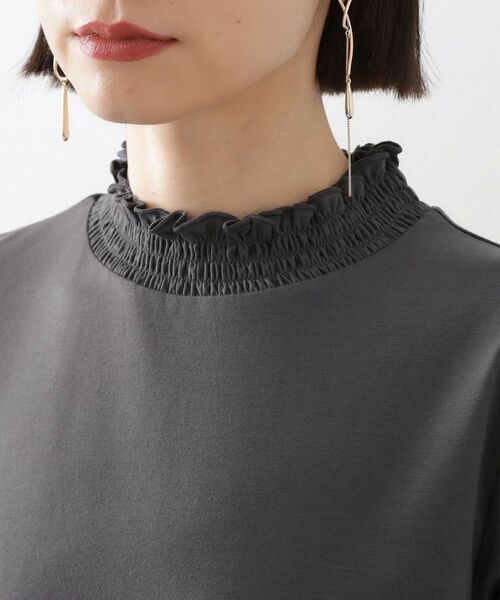 THE SHOP TK / ザ ショップ ティーケー カットソー | 【冬のレイヤードスタイルに/吸湿発熱】 シャーリングカットソー | 詳細16