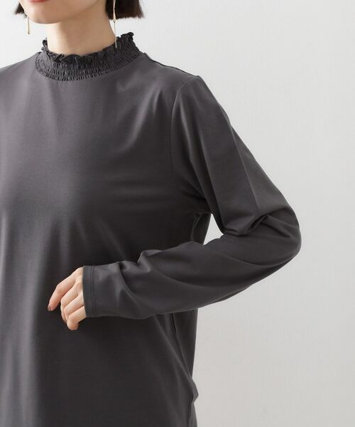 THE SHOP TK / ザ ショップ ティーケー カットソー | 【冬のレイヤードスタイルに/吸湿発熱】 シャーリングカットソー | 詳細17