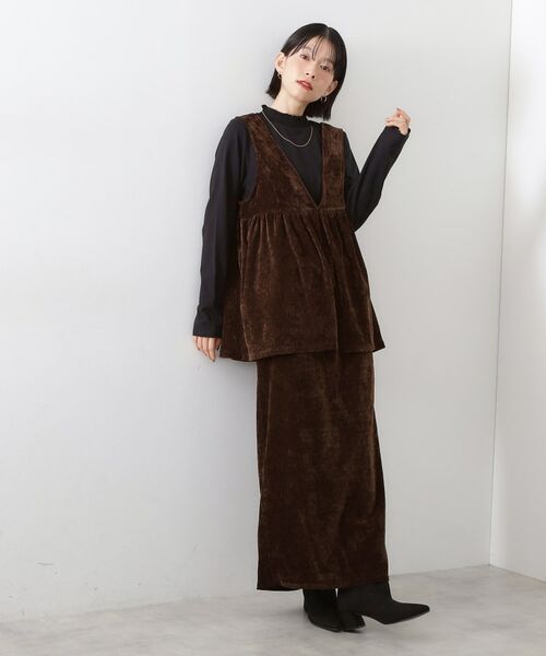 THE SHOP TK / ザ ショップ ティーケー カットソー | 【冬のレイヤードスタイルに/吸湿発熱】 シャーリングカットソー | 詳細6