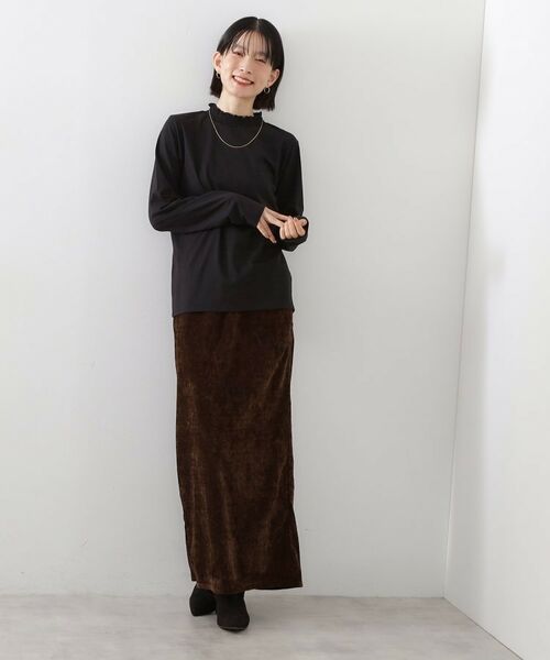 THE SHOP TK / ザ ショップ ティーケー カットソー | 【冬のレイヤードスタイルに/吸湿発熱】 シャーリングカットソー | 詳細7