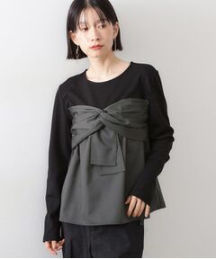 THE SHOP TK / ザ ショップ ティーケー カットソー | 布帛切替カットソー