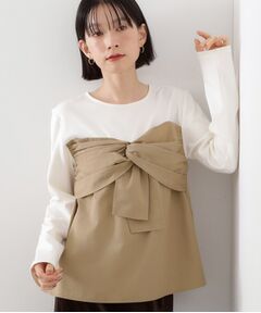 THE SHOP TK / ザ ショップ ティーケー カットソー | 布帛切替カットソー