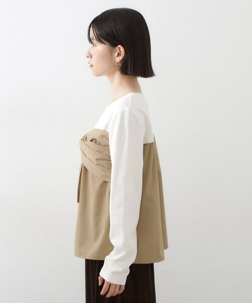 THE SHOP TK / ザ ショップ ティーケー カットソー | 布帛切替カットソー | 詳細10