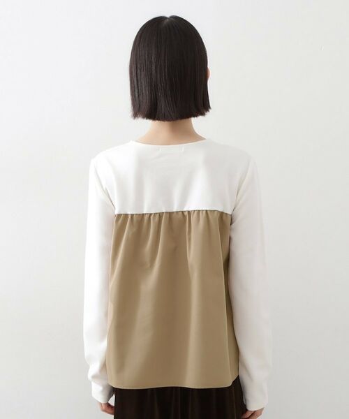 THE SHOP TK / ザ ショップ ティーケー カットソー | 布帛切替カットソー | 詳細11