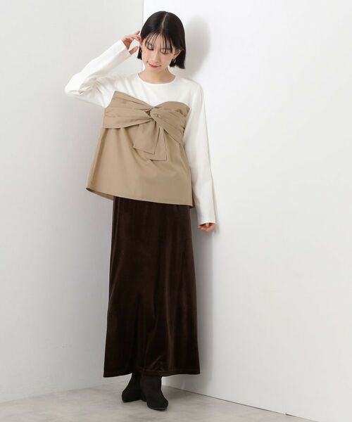 THE SHOP TK / ザ ショップ ティーケー カットソー | 布帛切替カットソー | 詳細3