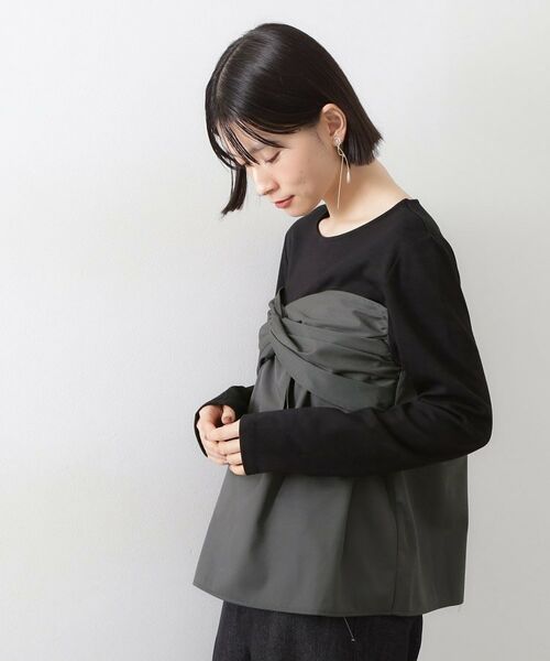 THE SHOP TK / ザ ショップ ティーケー カットソー | 布帛切替カットソー | 詳細5