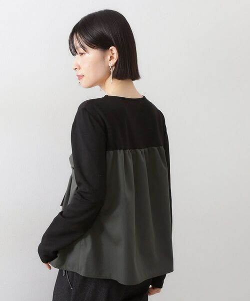 THE SHOP TK / ザ ショップ ティーケー カットソー | 布帛切替カットソー | 詳細6