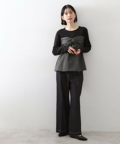 THE SHOP TK / ザ ショップ ティーケー カットソー | 布帛切替カットソー | 詳細7