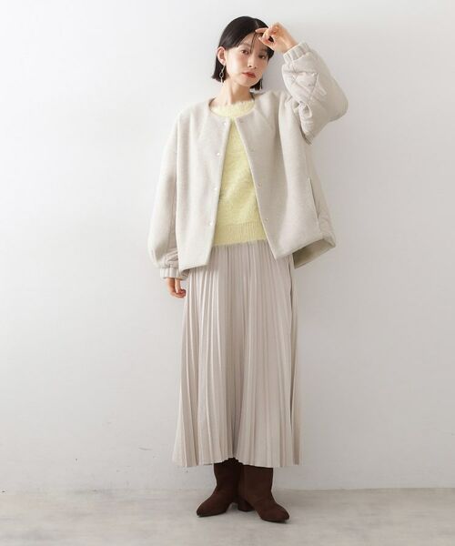 THE SHOP TK / ザ ショップ ティーケー ノーカラージャケット | 前後で印象が変わる ドッキングノーカラージャケット | 詳細11