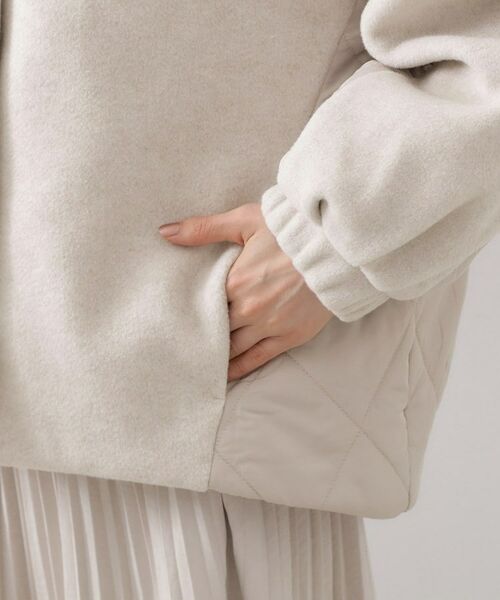 THE SHOP TK / ザ ショップ ティーケー ノーカラージャケット | 前後で印象が変わる ドッキングノーカラージャケット | 詳細18