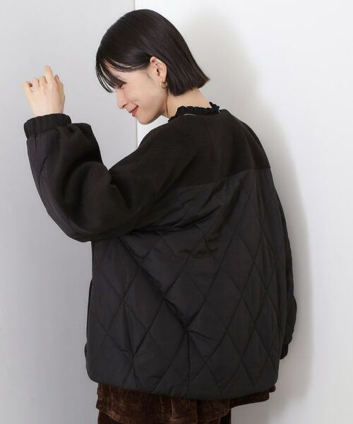 THE SHOP TK / ザ ショップ ティーケー ノーカラージャケット | 前後で印象が変わる ドッキングノーカラージャケット | 詳細6