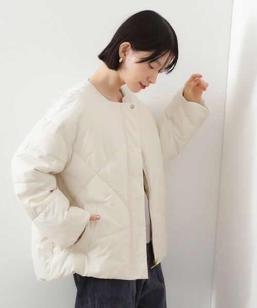 THE SHOP TK / ザ ショップ ティーケー その他アウター | きれいめにもカジュアルにも ノーカラーキルトジャケット | 詳細2