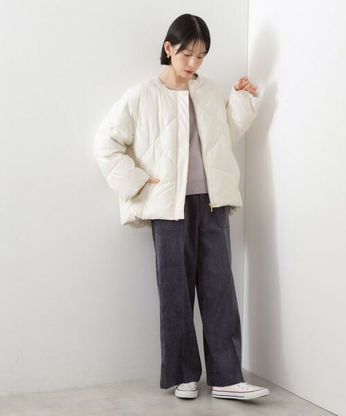 THE SHOP TK / ザ ショップ ティーケー その他アウター | きれいめにもカジュアルにも ノーカラーキルトジャケット | 詳細3