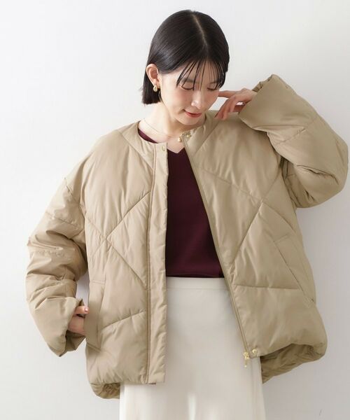 THE SHOP TK / ザ ショップ ティーケー その他アウター | きれいめにもカジュアルにも ノーカラーキルトジャケット | 詳細5