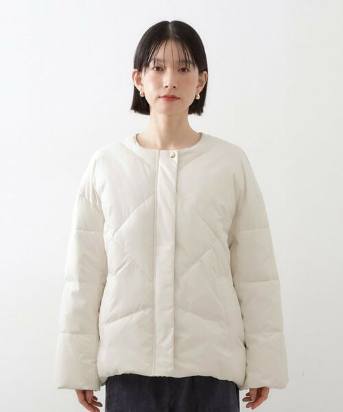 THE SHOP TK / ザ ショップ ティーケー その他アウター | きれいめにもカジュアルにも ノーカラーキルトジャケット | 詳細9