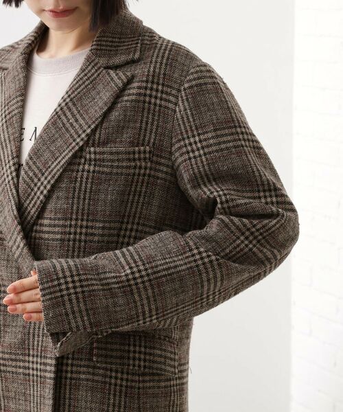 THE SHOP TK / ザ ショップ ティーケー テーラードジャケット | 【洗えるアウター】ヘリンボーン＆チェック柄ジャケット | 詳細15