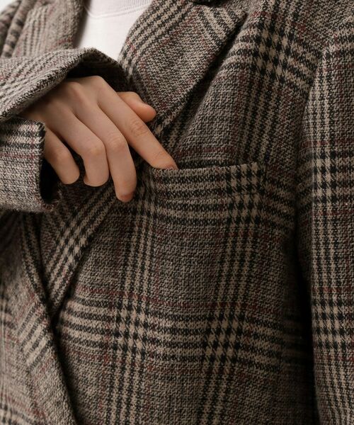 THE SHOP TK / ザ ショップ ティーケー テーラードジャケット | 【洗えるアウター】ヘリンボーン＆チェック柄ジャケット | 詳細16