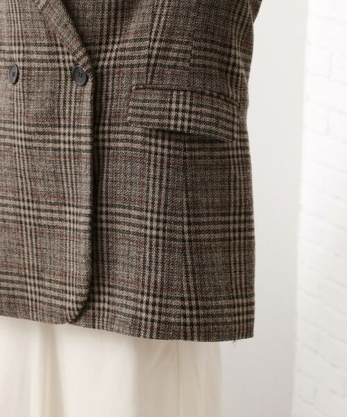 THE SHOP TK / ザ ショップ ティーケー テーラードジャケット | 【洗えるアウター】ヘリンボーン＆チェック柄ジャケット | 詳細18
