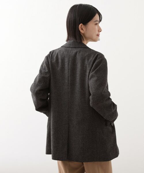 THE SHOP TK / ザ ショップ ティーケー テーラードジャケット | 【洗えるアウター】ヘリンボーン＆チェック柄ジャケット | 詳細7