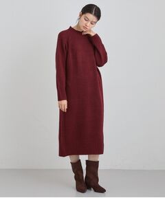 THE SHOP TK / ザ ショップ ティーケー ロング・マキシ丈ワンピース | ウール混杢調ハイネックワンピース