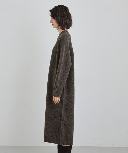 THE SHOP TK / ザ ショップ ティーケー ロング・マキシ丈ワンピース | ウール混杢調ハイネックワンピース | 詳細14