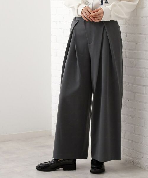 THE SHOP TK / ザ ショップ ティーケー パンツ | サス付きタックワイドパンツ | 詳細1