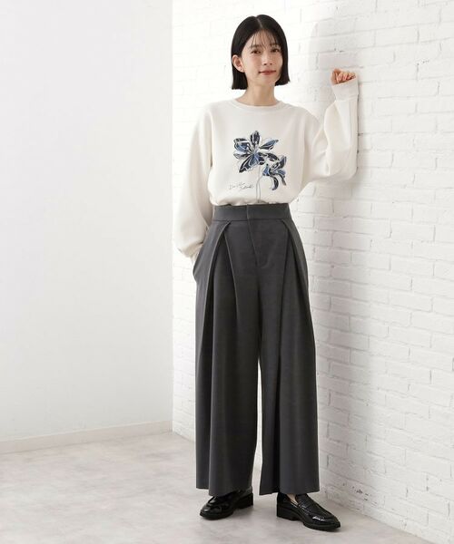 THE SHOP TK / ザ ショップ ティーケー パンツ | サス付きタックワイドパンツ | 詳細3