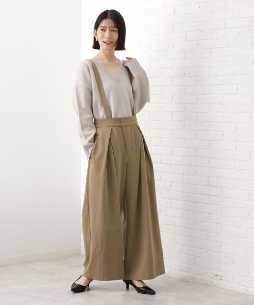 THE SHOP TK / ザ ショップ ティーケー パンツ | サス付きタックワイドパンツ | 詳細7