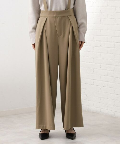 THE SHOP TK / ザ ショップ ティーケー パンツ | サス付きタックワイドパンツ | 詳細9