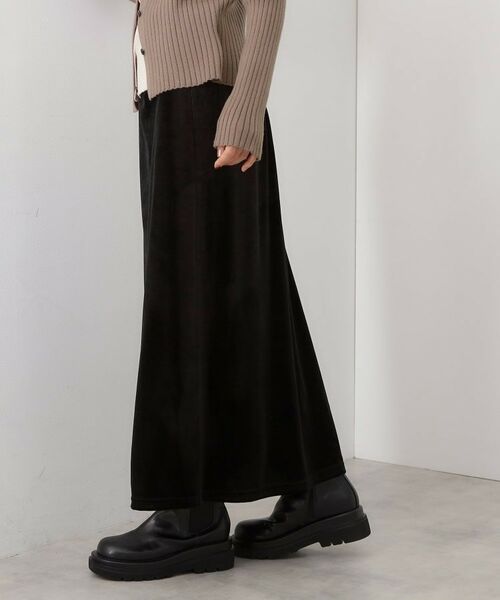 THE SHOP TK / ザ ショップ ティーケー ロング・マキシ丈スカート | ベロアナロースカート | 詳細1