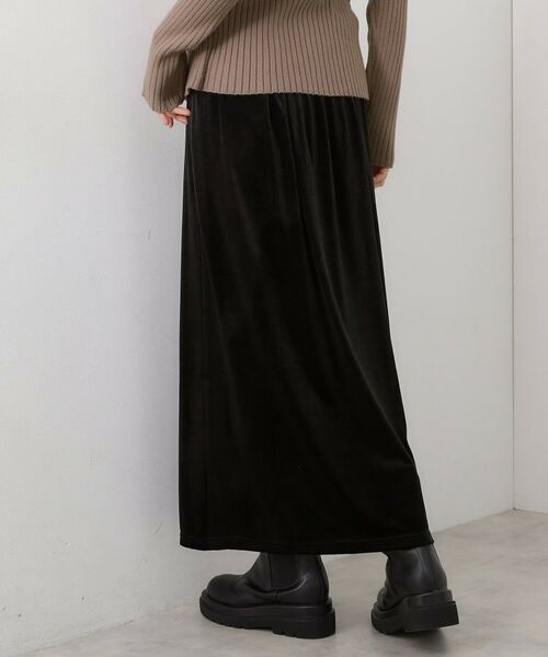 THE SHOP TK / ザ ショップ ティーケー ロング・マキシ丈スカート | ベロアナロースカート | 詳細2