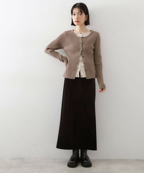 THE SHOP TK / ザ ショップ ティーケー ロング・マキシ丈スカート | ベロアナロースカート | 詳細3