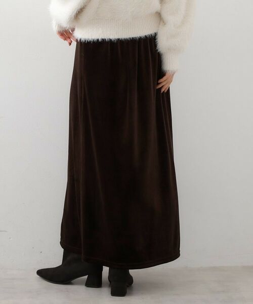THE SHOP TK / ザ ショップ ティーケー ロング・マキシ丈スカート | ベロアナロースカート | 詳細5