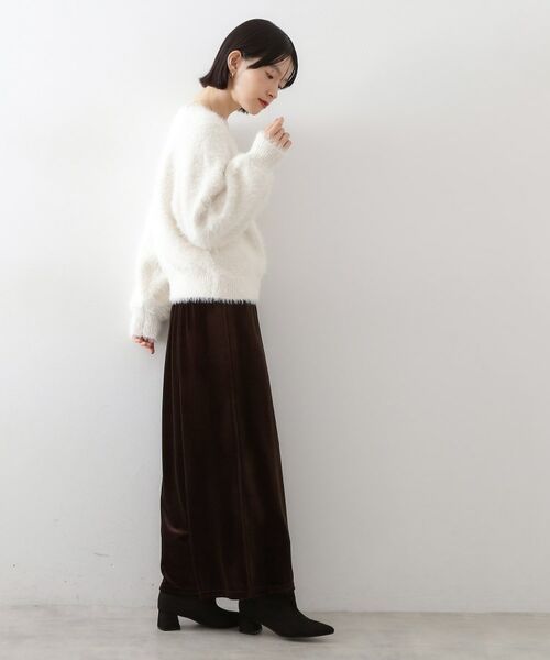 THE SHOP TK / ザ ショップ ティーケー ロング・マキシ丈スカート | ベロアナロースカート | 詳細7
