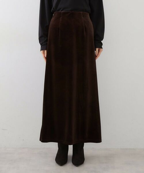 THE SHOP TK / ザ ショップ ティーケー ロング・マキシ丈スカート | ベロアナロースカート | 詳細9