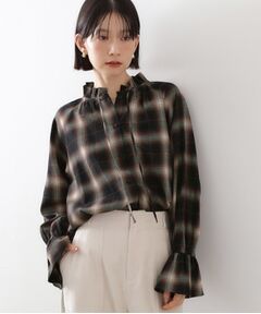 THE SHOP TK / ザ ショップ ティーケー シャツ・ブラウス | 起毛オンブレフリルブラウス